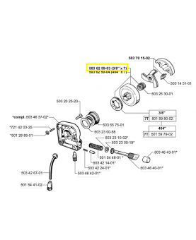 Cloche d embrayage 503625903. Pièce de rechange Husqvarna
