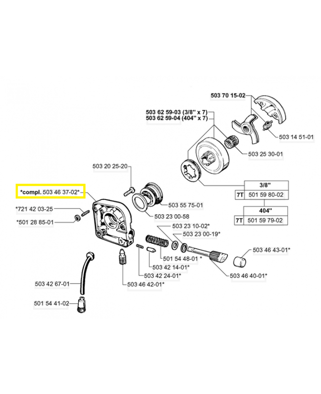 Pompe a huile 503463702. Pièce de rechange Husqvarna Pompe a huile 503463702. Pièce de rechange Husqvarna