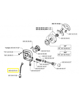 Tuyau 503426701. Pièce de rechange Husqvarna