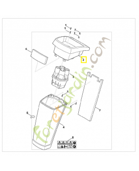 Entonnoir partie haute 6009-701-7902. Pièce de rechange Sithl / Vicking
