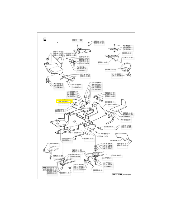 Ecrou 733784023. Pièce de rechange Husqvarna