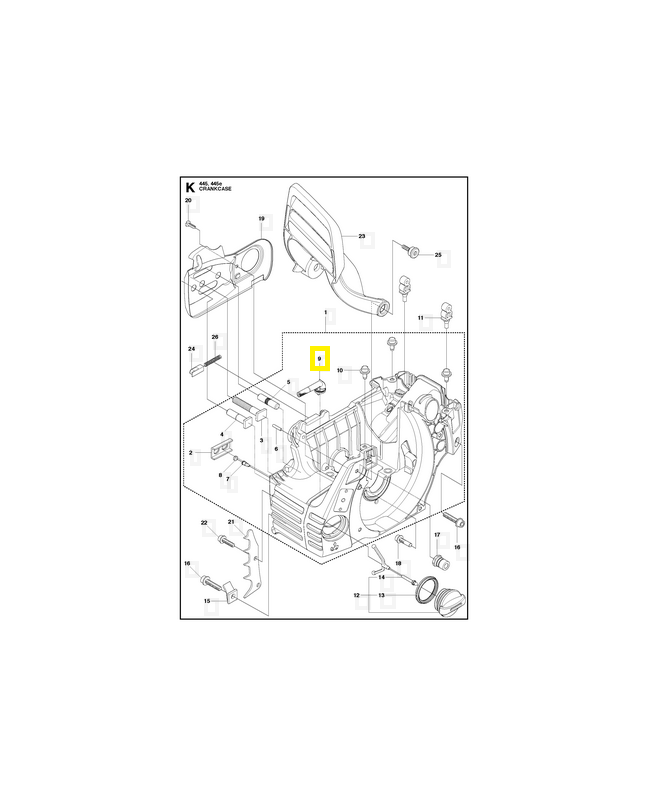 Filtre a huile 544083301. Pièce de rechange Husqvarna