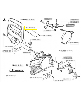 Protège main 503929202. Pièce de rechange Husqvarna