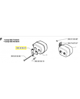 Support 503485601. Pièce de rechange Husqvarna
