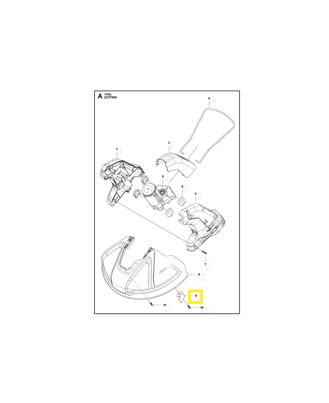 couteau 330mm 585340901. Pièce de rechange Husqvarna