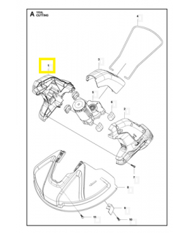 Carter coté gauche 36v 590390301. Pièce détachée Husqvarna