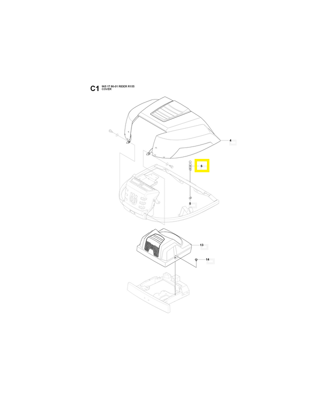 Attache 506599601. Pièce de rechange Husqvarna Attache 506599601. Pièce de rechange Husqvarna