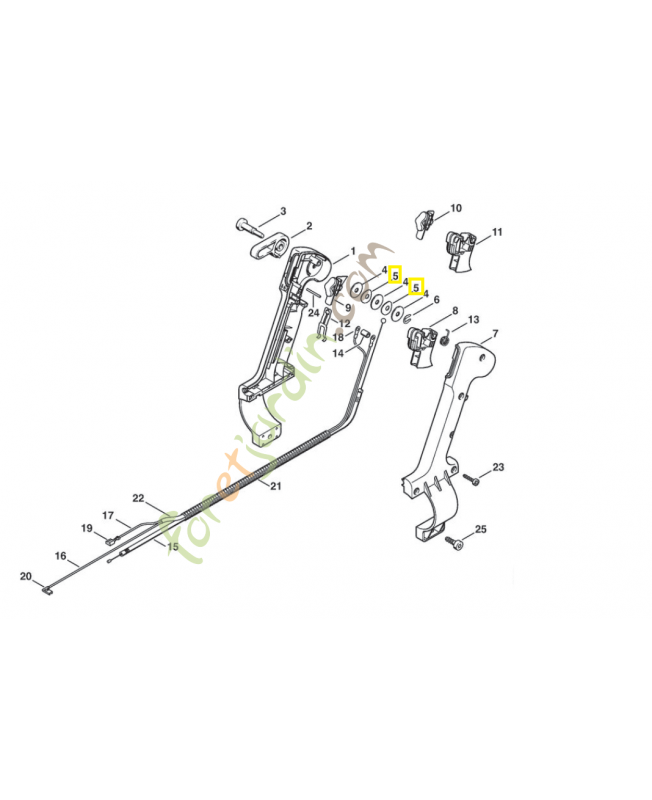 Rondelle élastique 9322-630-0715. Pièce de rechange Sithl / Vicking