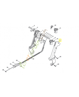 Monture de poignée exterieure 4203-791-0811. Pièce de rechange Sithl / Vicking