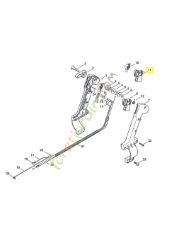 Manette des gaz 4203-182-1002. Pièce de rechange Sithl 