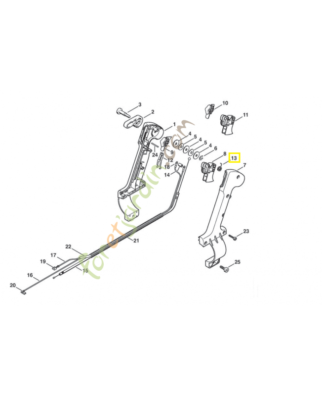 Ressort coude 4203-182-4500. Pièce de rechange Sithl / Vicking