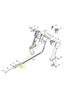 Câble commande des gaz 4203-180-1104. Pièce de rechange Sithl / Vicking