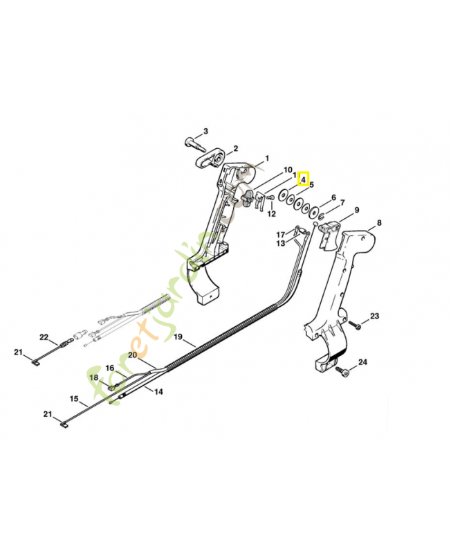 Rondelle 9291-021-3865. Pièce de rechange Sithl / Vicking
