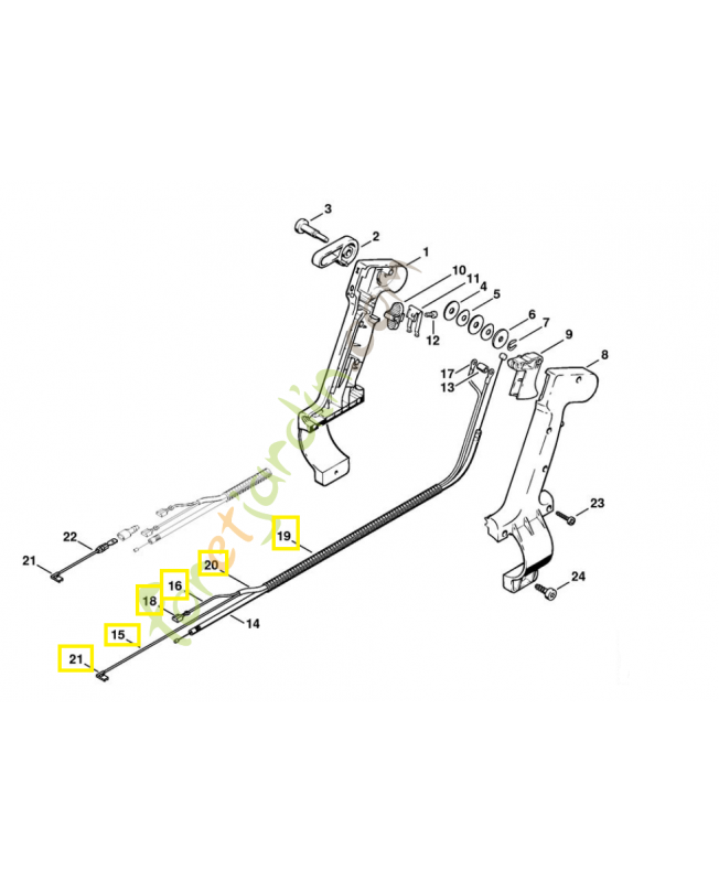 Câble court-circuit 4203-440-1102. Pièce de rechange Sithl / Vicking