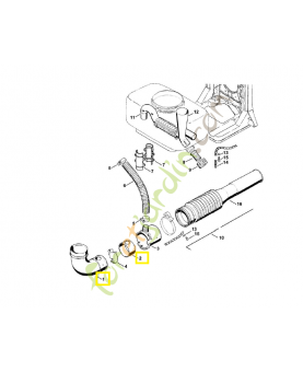 Coude+manchette 4203-700-6900. Pièce de rechange Sithl / Vicking
