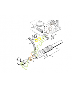 Raccord 4203-708-9605. Pièce de rechange Sithl / Vicking