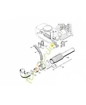 Tubulure de raccord 4203-708-9604. Pièce de rechange Sithl / Vicking