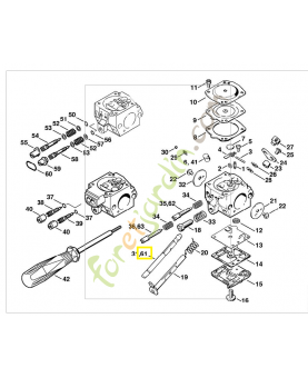 Axe de volet de démarrage 4203-121-3000. Pièce de rechange Sithl / Vicking