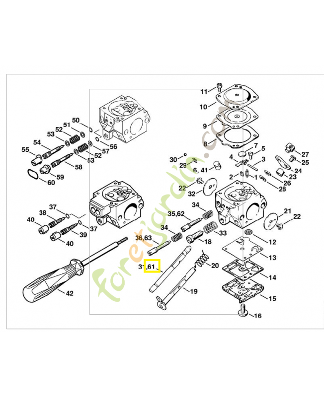 Axe de volet de démarrage 4203-121-3000. Pièce de rechange Sithl / Vicking Axe de volet de démarrage 4203-121-3000. Pièce de rechange Sithl / Vicking