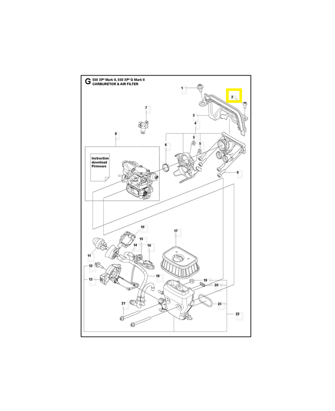 Vis 526221801. Pièce de rechange Husqvarna