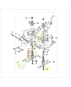 Vis central lame gauche 9010-319-2430. Pièce de rechange Sithl / Vicking