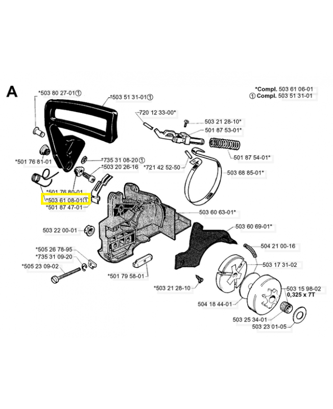 Ressort 503610801. Pièce de rechange Husqvarna Ressort 503610801. Pièce de rechange Husqvarna