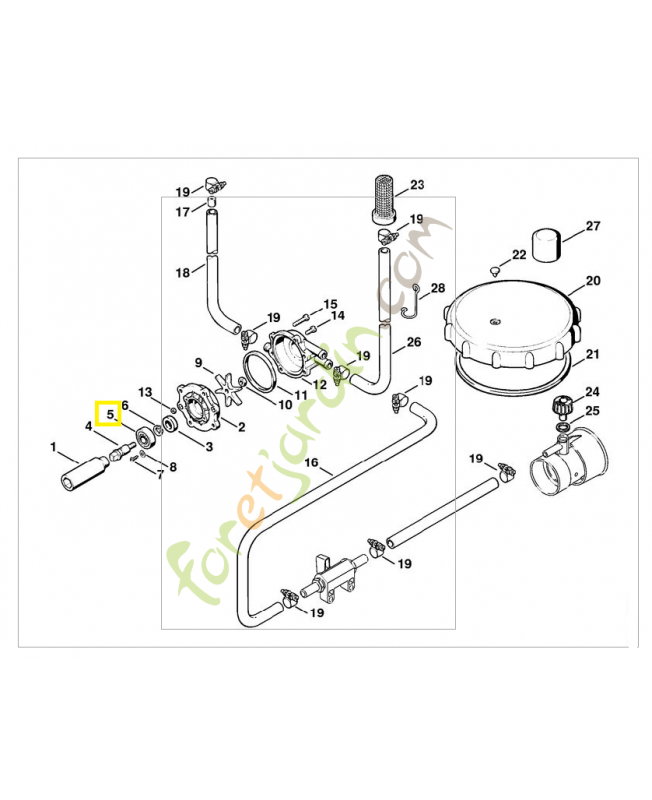 Roulement a billes 6000-2rs 9503-003-5090. Pièce de rechange Sithl / Vicking