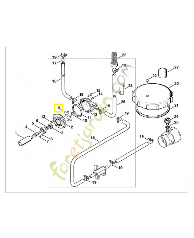 Couronne mobile 4202-704-0600. Pièce de rechange Sithl / Vicking