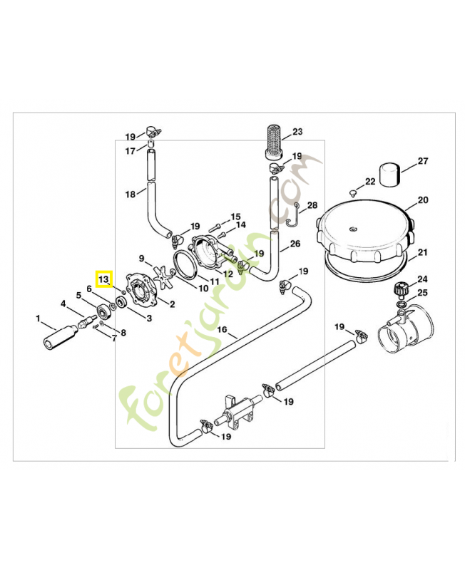 Ecrou m4 9210-260-0600. Pièce de rechange Sithl / Vicking