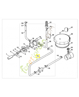 Tuyau 10x2x830 4202-708-9502. Pièce de rechange Sithl / Vicking