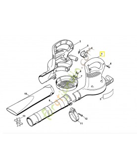 Demi-carter gauche 4807-791-1105. Pièce de rechange Sithl / Vicking