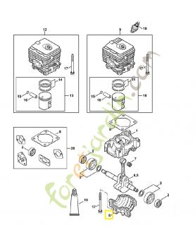 Carter inférieur 4144-021-2500. Pièce de rechange Sithl / Vicking