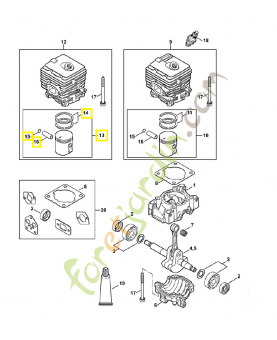 Piston diam 34mm 4241-030-2001. Pièce de rechange Sithl / Vicking