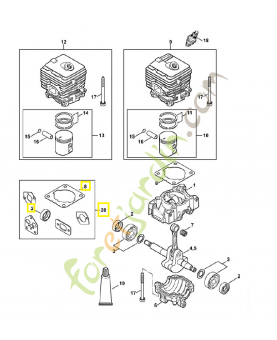 Jeu de joints moteur 4144-007-1012. Pièce de rechange Sithl