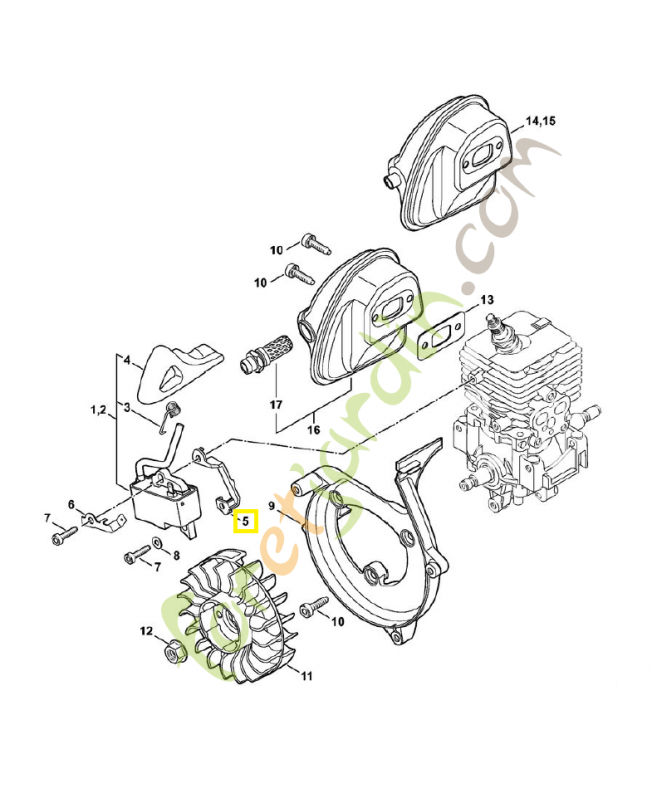 Pièce isolante 4241-405-8000. Pièce de rechange Sithl / Vicking 