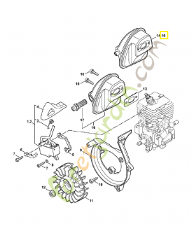 Silencieux br 200 4241-140-0607. Pièce de rechange Sithl / Vicking