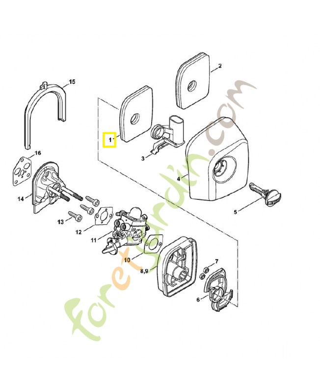 Filtre a air 4241-120-1800. Pièce de rechange Sithl