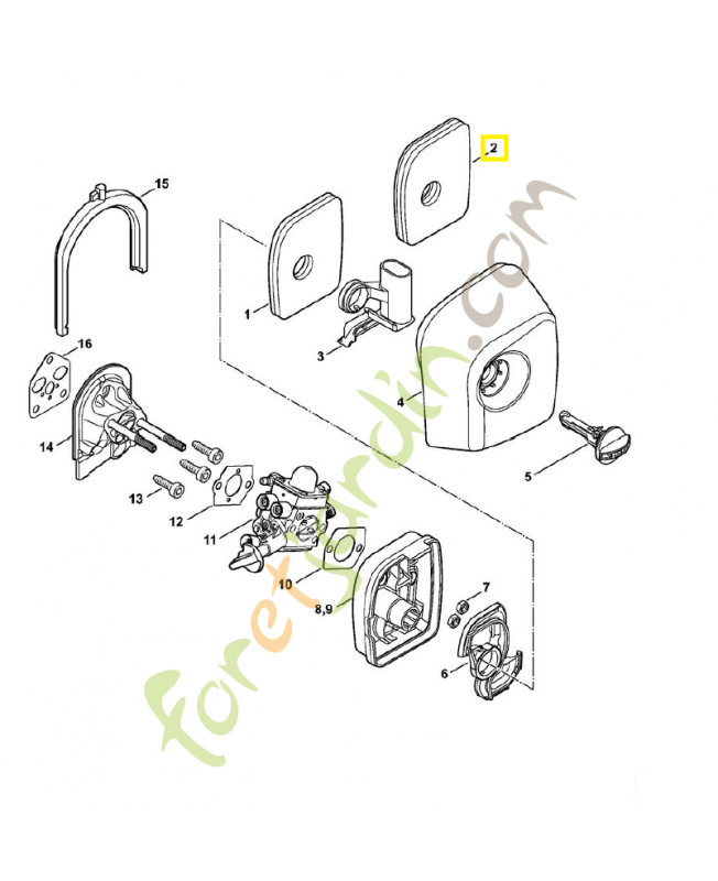 Filtre a air 4241-140-4401. Pièce de rechange Sithl