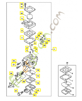 Carburateur 4241/26 4241-120-0626. Pièce de rechange Sithl / Vicking