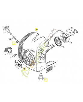 Carter de ventilateur 4241-080-1805. Pièce détachée Stihl / Vicking