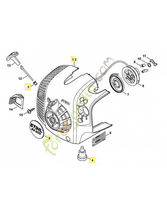 Carter de ventilateur 4241-080-1805. Pièce détachée Stihl / Vicking