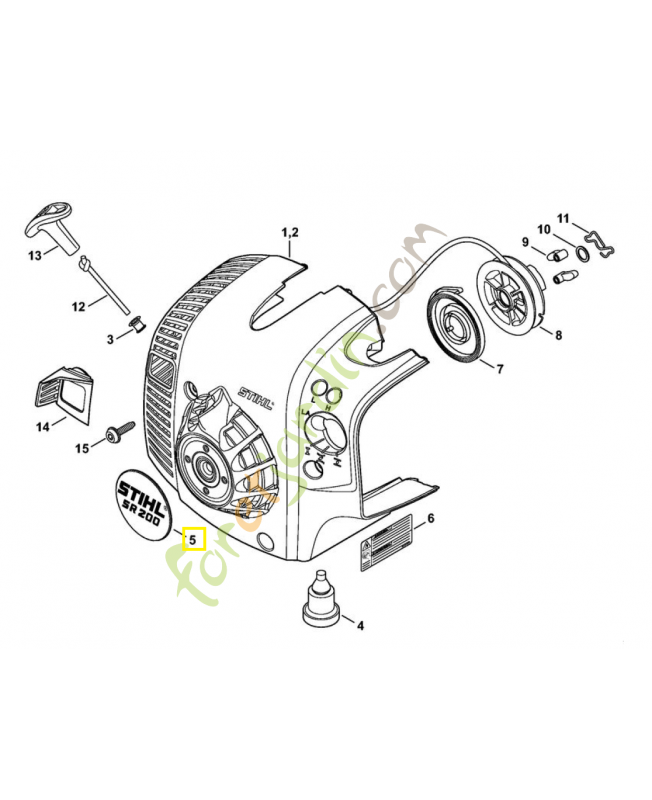 Plaque matricule sr 200 4241-967-1507. Pièce de rechange Sithl / Vicking