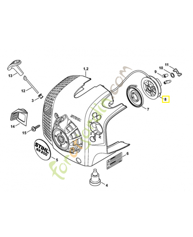 Poulie a câble 4241-195-0400. Pièce de rechange Sithl