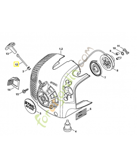 Câble de lancement d.3x1060mm 1120-195-8200. Pièce détachée Stihl / Vicking