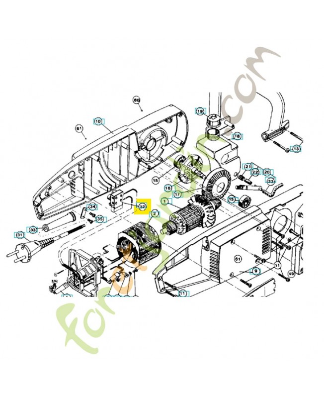 Interrupteur 508034103. Pièce de rechange Husqvarna