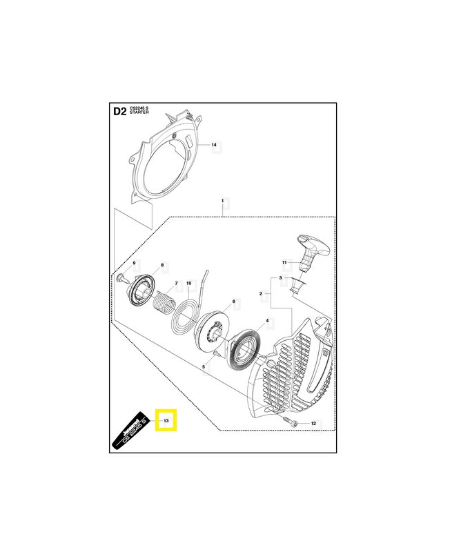 Autocollant 505402801. Pièce de rechange Husqvarna Autocollant 505402801. Pièce de rechange Husqvarna