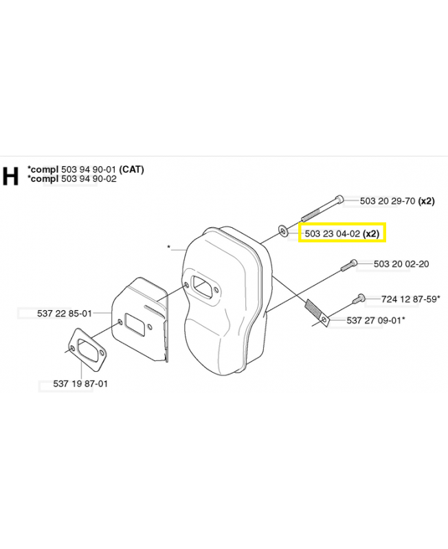 rondelle 503230402. Pièce de rechange Husqvarna