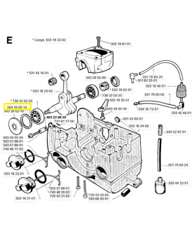 Rondelle 504180014. Pièce de rechange Husqvarna