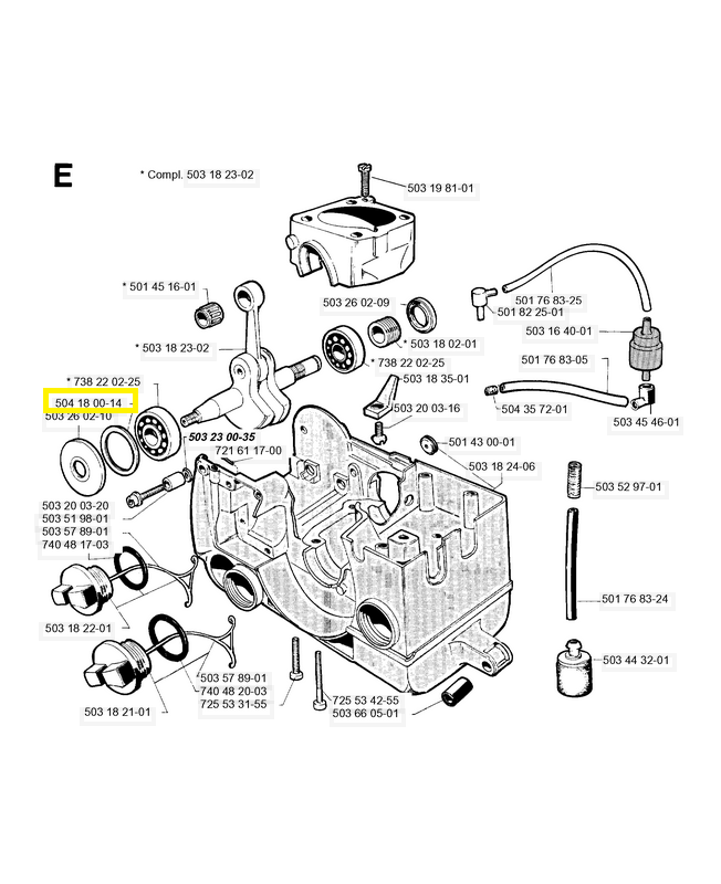 Rondelle 504180014. Pièce de rechange Husqvarna