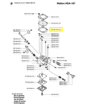 Joint husqvarna ref. 501667001 Remplace référence 530035228